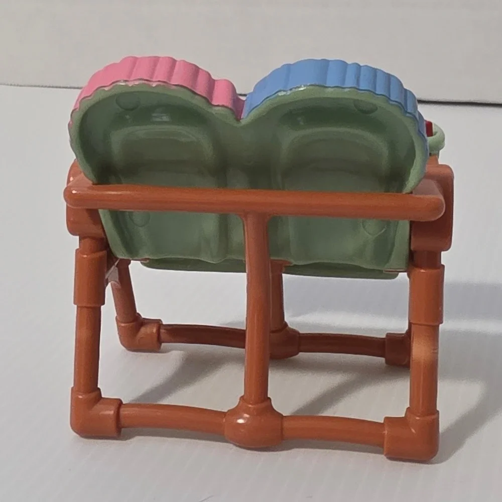 Fisher-Price Loving Family Dollhouse Twin High Chair 1990s Vintage Toy Furniture